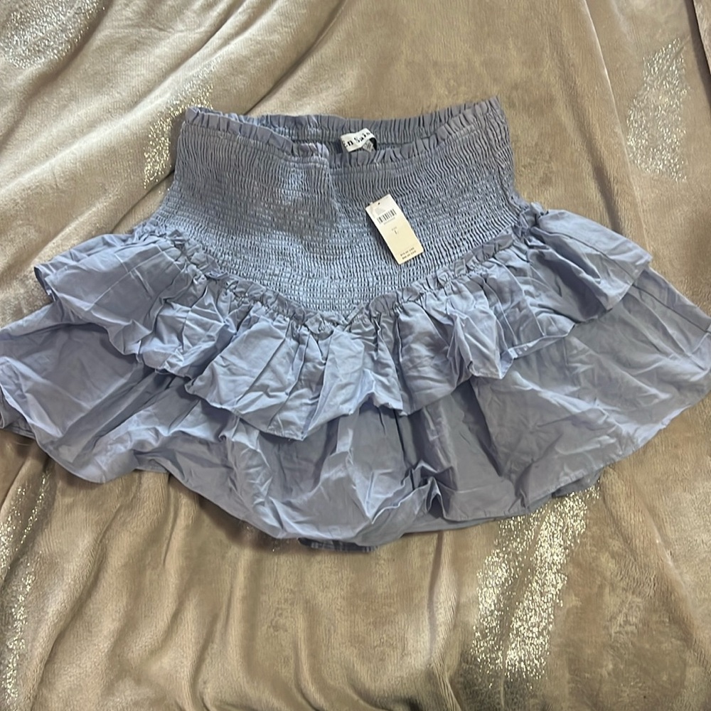 Anthropologie (En Saison), L, Sky Blue Mini-skirt